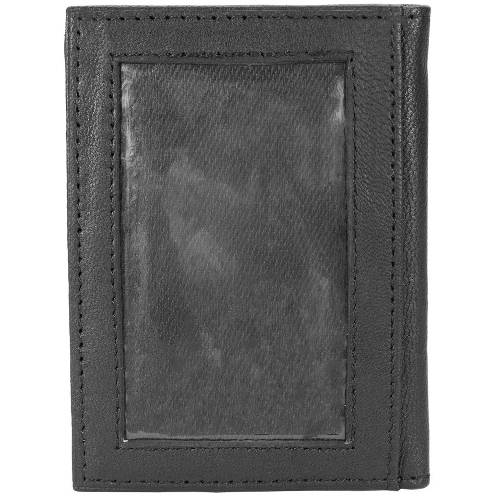 Genuine Leather Business Bifold Credit Card Holder for Men